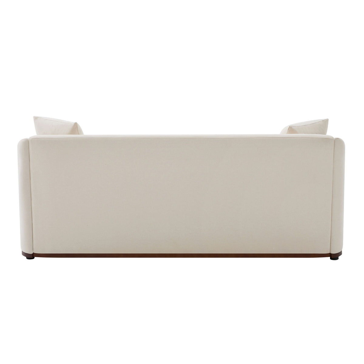 Modern 3 Seat Sofa With Chenille And Two Pillows
