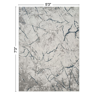 Contemporary Gray 3D Area Rug HouseOfZazla with marble crackle pattern on Tampa Home & Garden Store