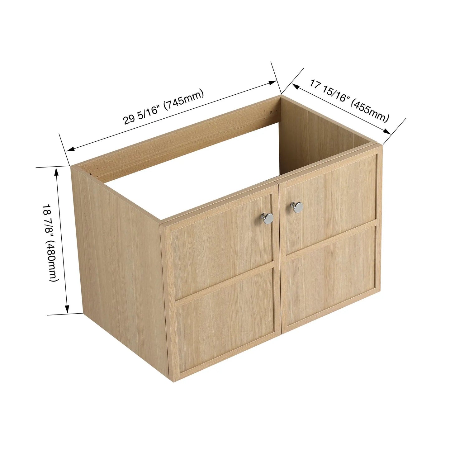 Modern Mounted Vanity With Soft Closing Doors