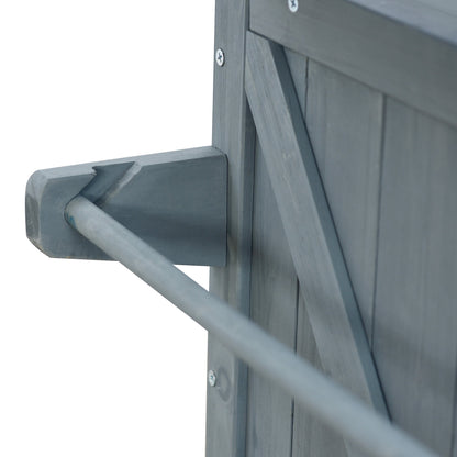 K&K Outdoor Kitchen Island blue-gray weathered wood panels with visible screws on Tampa Home & Garden Store