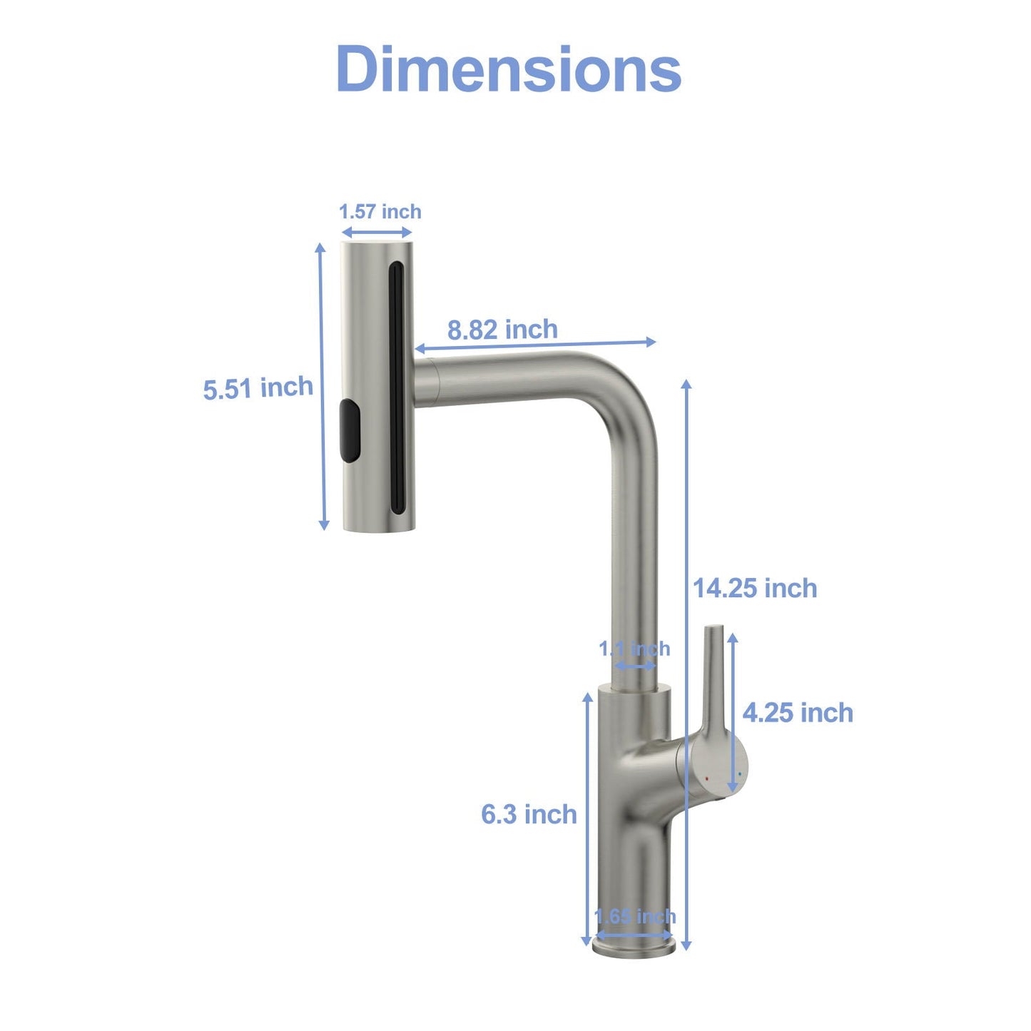 Stainless Steel Kitchen Sink with Faucet and Soap