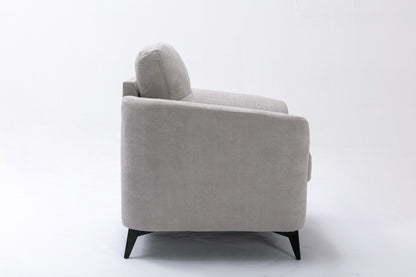 Callie woven fabric arm chair in light gray by HouseOfZazla on Tampa Home & Garden Store