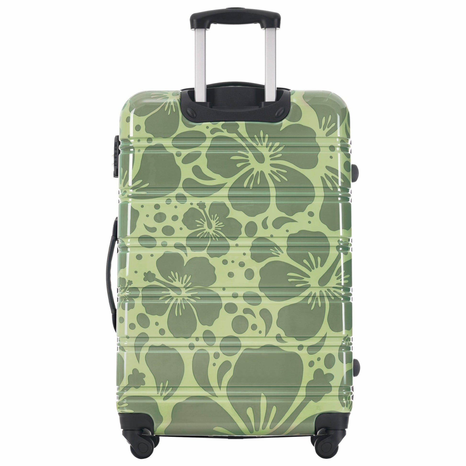 3-Piece hard shell luggage set green camo floral print HouseOfZazla on Tampa Home & Garden Store