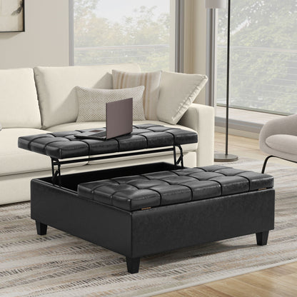 Harrison Upholstered Coffee Table Storage Ottoman