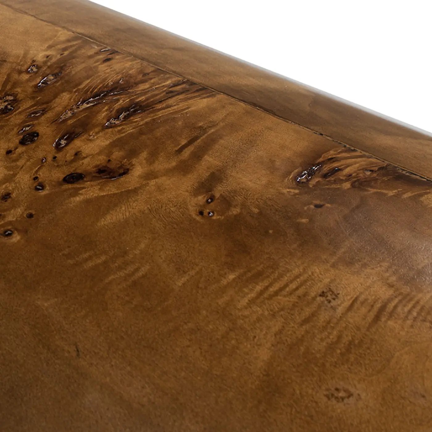 Nebula Accent Pillar Side Table top in warm brown wood with natural knots and grain on Tampa Home & Garden Store
