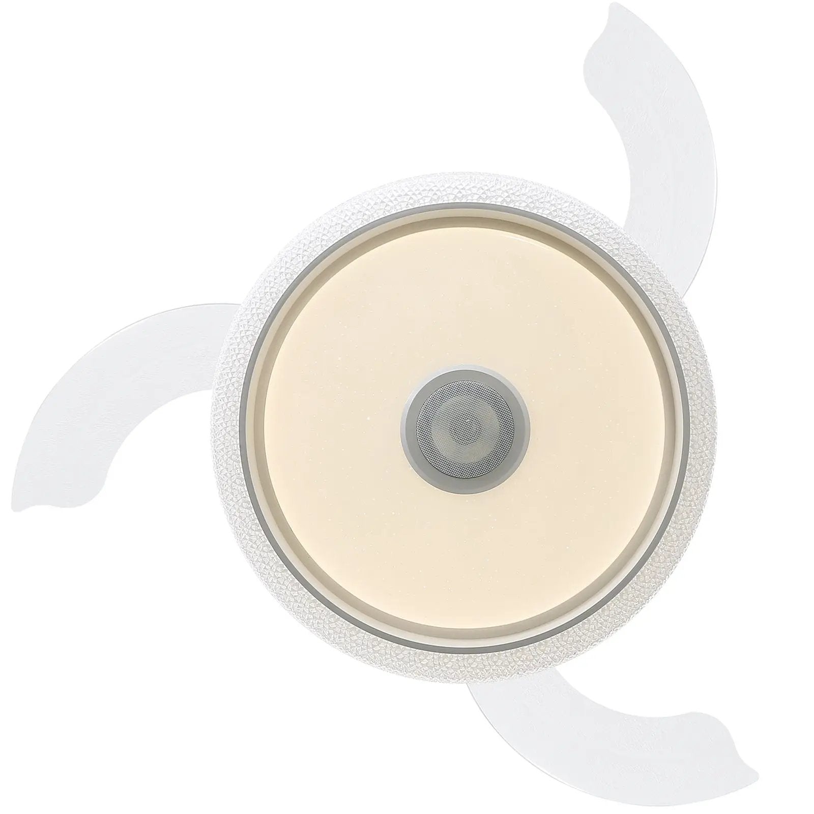 Invisible Ceiling Fan with Remote, 36W LED Light, 120V DC Motor, 3 White Blades on Tampa Home & Garden Store