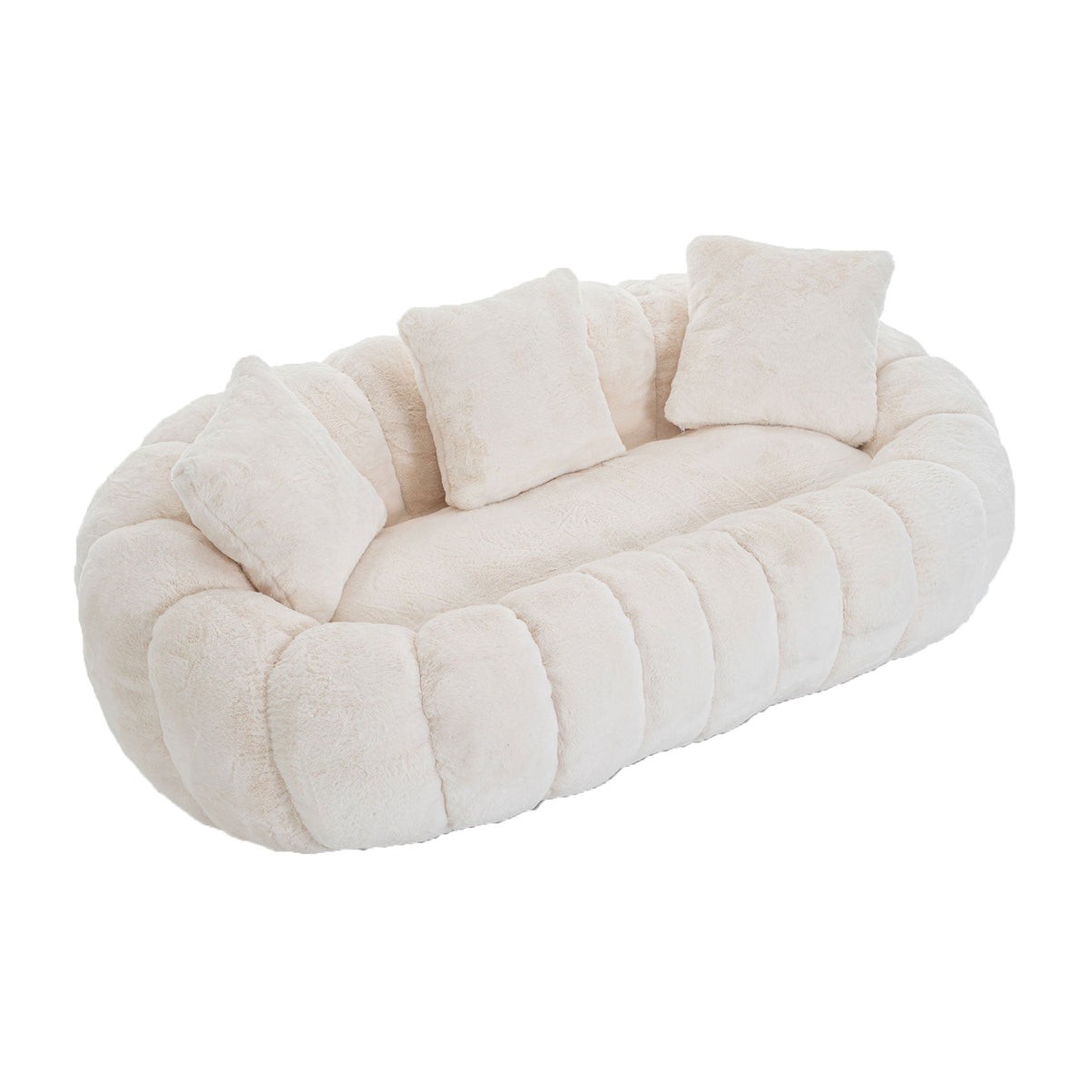 Floral Faux Fur and Ultra Soft Two Seater Sofa