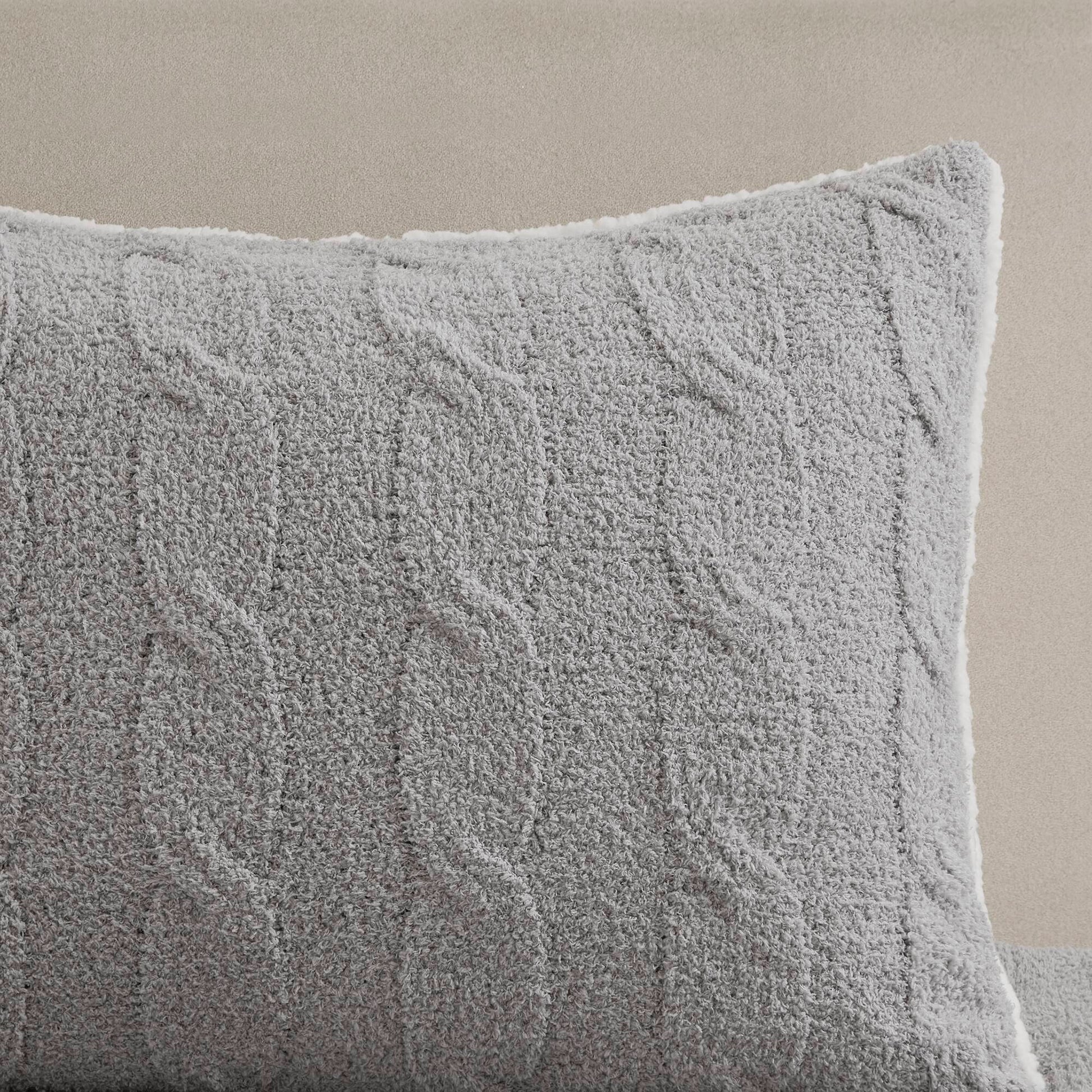 Cable-knit chenille comforter set, gray, full/queen, HouseOfZazla bedding on Tampa Home & Garden Store