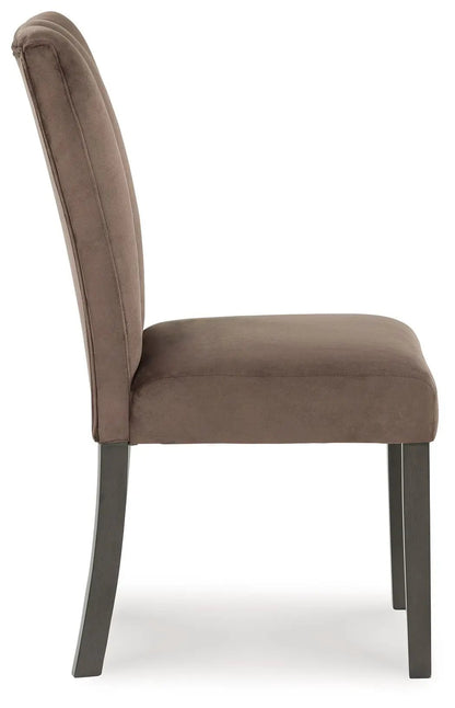 Jeshina Dining Side Chair Set of 2 Mocha