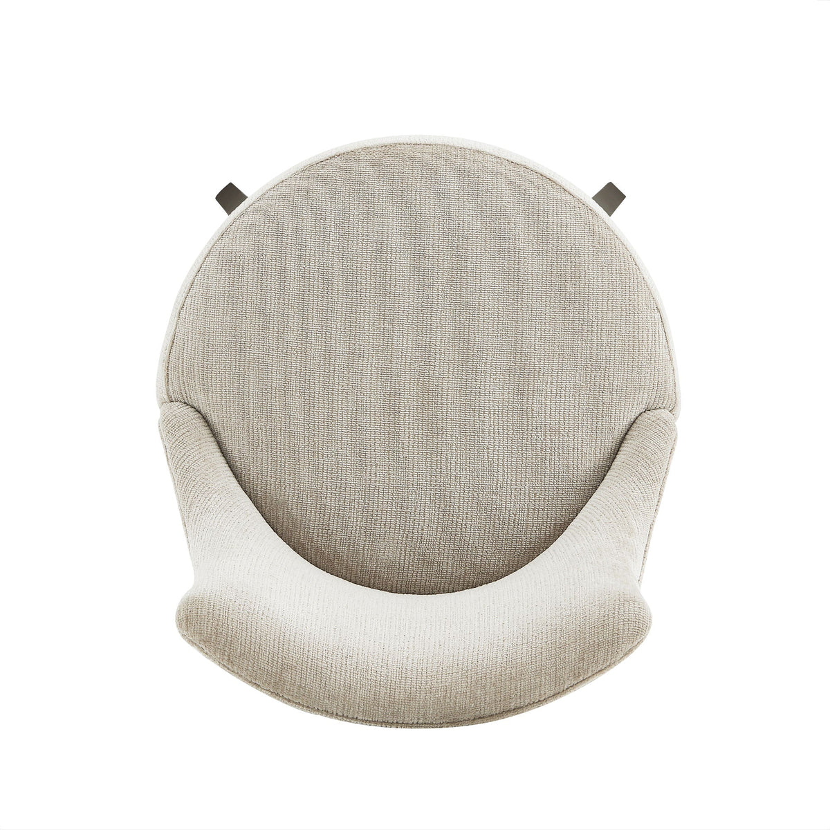 Bar height barstool with backrest beige upholstered circular seat HouseOfZazla on Tampa Home & Garden Store