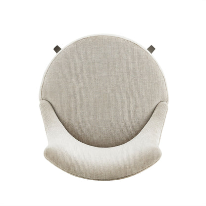 Bar height barstool with backrest beige upholstered circular seat HouseOfZazla on Tampa Home & Garden Store