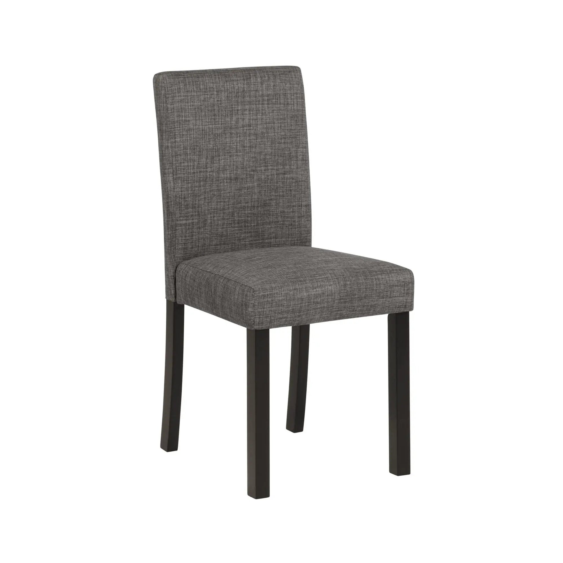 Upholstered gray dining chair with black legs from Unique Piece Furniture 5-piece set on Tampa Home & Garden Store