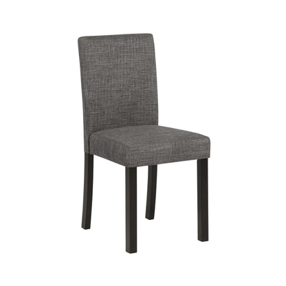 Upholstered gray dining chair with black legs from Unique Piece Furniture 5-piece set on Tampa Home & Garden Store