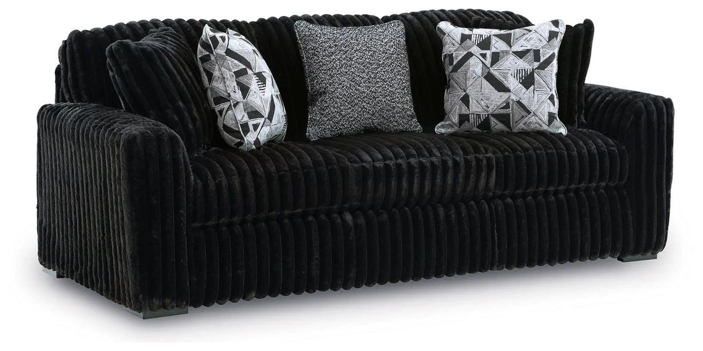 Midnight Madness Corduroy Sofa for Cozy Comfort
