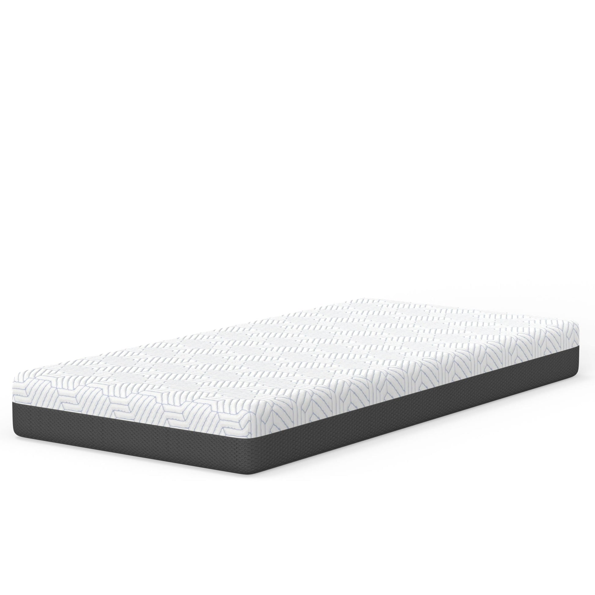 Pur Chill 8in firm hybrid mattress with phasechange cooling fabric; cover with blue chevron on Tampa Home & Garden Store