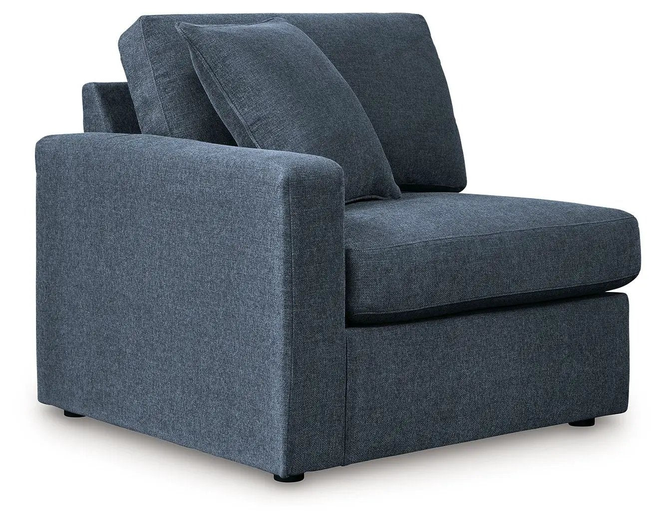 Modmax Sectional Ink blue fabric sofa with wide block arms and plush cushions on Tampa Home & Garden Store
