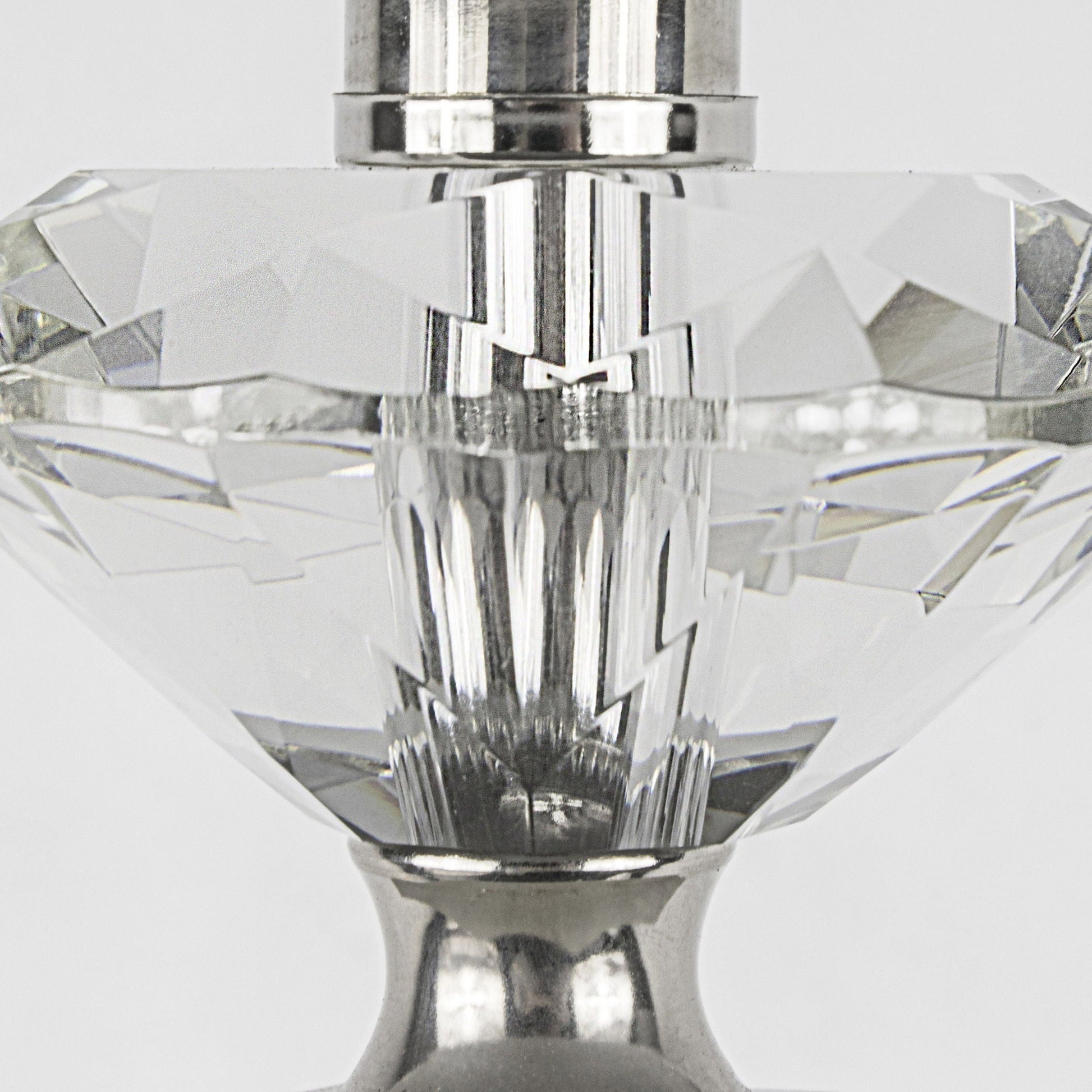 Diamond Torch Contemporary Crystal Table Lamp clear crystal with polished nickel finish by HouseOfZazla on Tampa Home & Garden Store