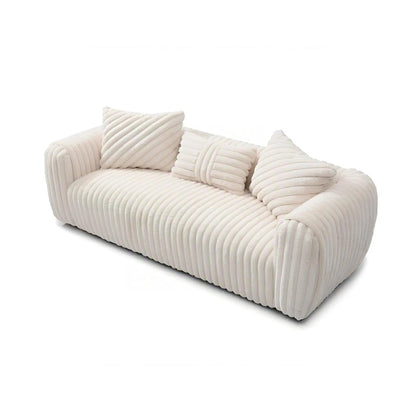 Cancun White Sofa, stationary rope-twist upholstery by Unique Piece Furniture on Tampa Home & Garden Store
