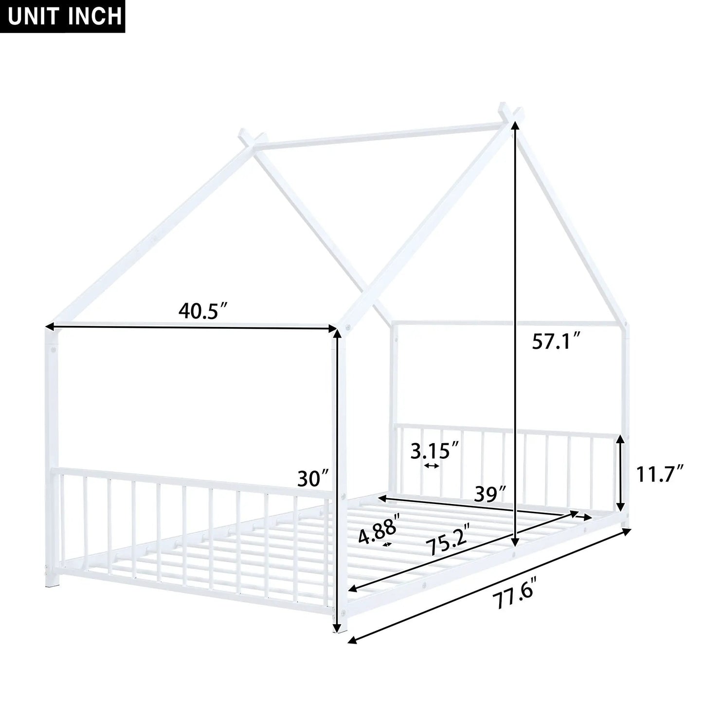White metal house bed canopy frame by Unique Piece Furniture on Tampa Home & Garden Store