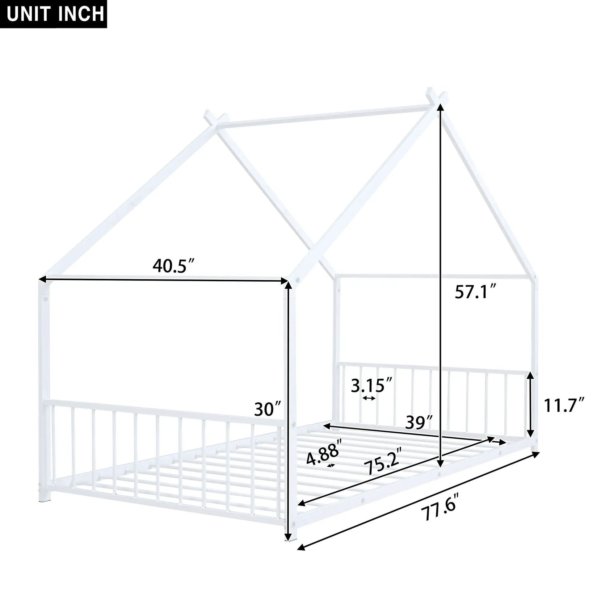 White metal house bed canopy frame by Unique Piece Furniture on Tampa Home & Garden Store