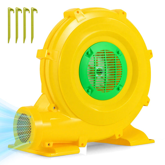 980W Bounce House Blower 1.31 HP Portable Air Pump Fan with Handle and Ground Stakes - Tampa Home & Garden Store