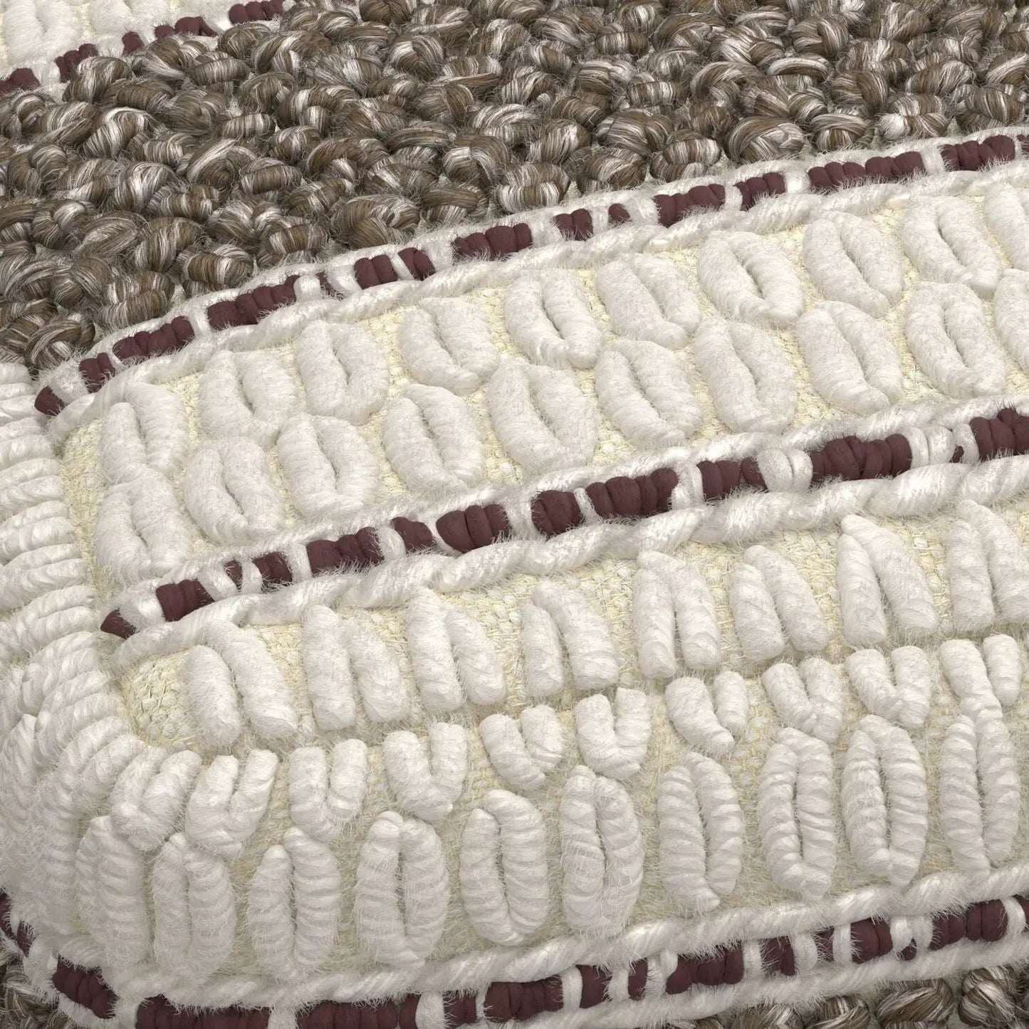 Grady Handcrafted Square Pouf for Living Room