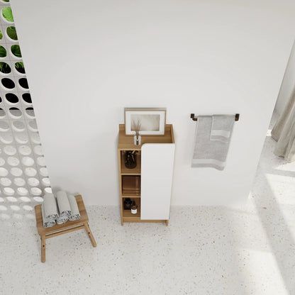 Freestanding Narrow Bathroom Cabinet with Door