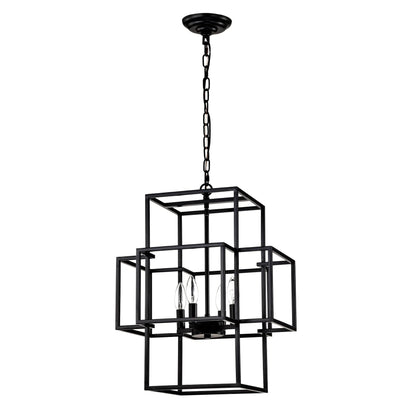 4 Light Metal Lantern Pendant Chandeliers
