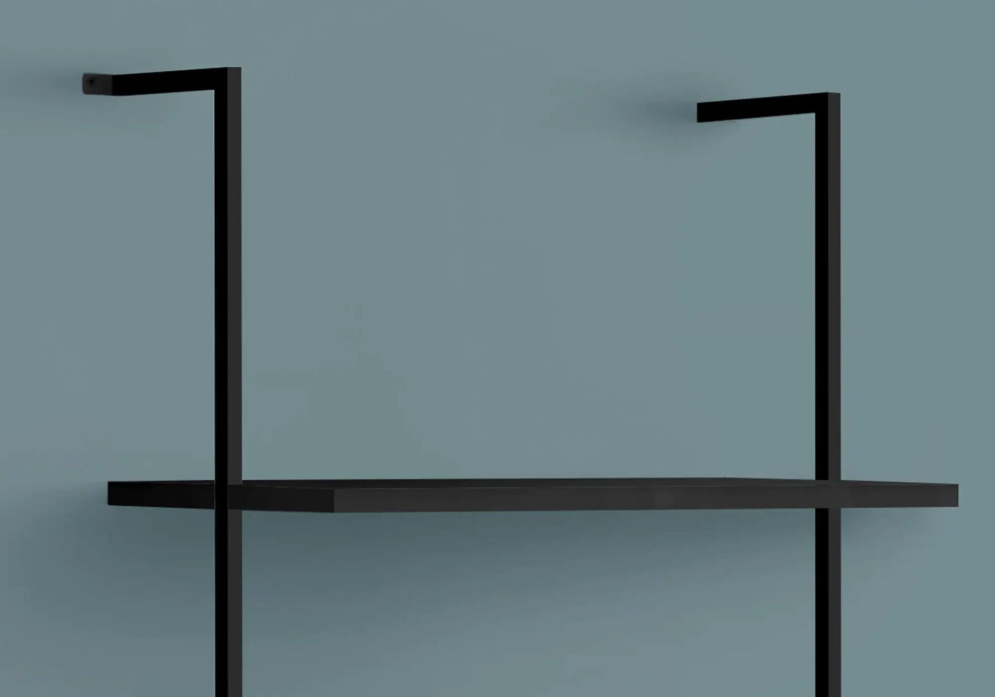 Etagere Bookcase Ladder 5-Tier, black metal frame for office storage on Tampa Home & Garden Store