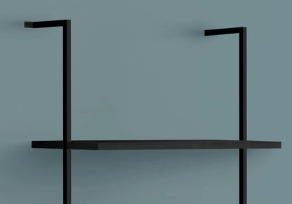 Etagere Bookcase Ladder 5-Tier, black metal frame for office storage on Tampa Home & Garden Store