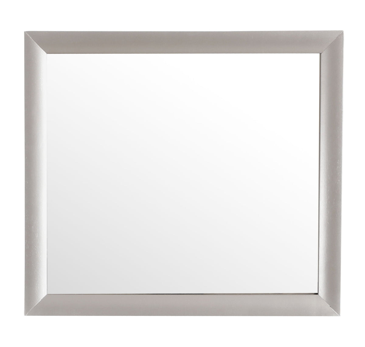 Modern Wall Mirror in Pearl Silver and Gray