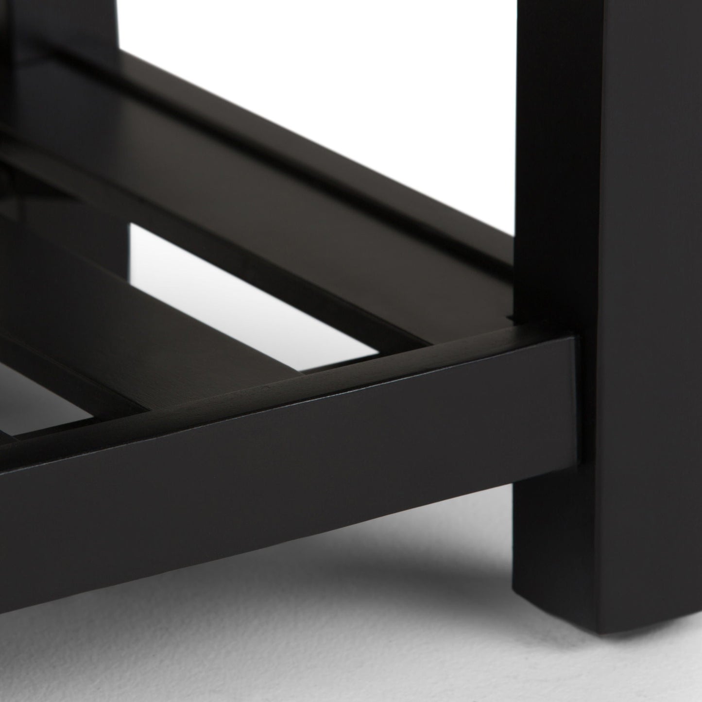 Cosmopolitan Storage Ottoman Bench with Open Bottom in black wood by Unique Piece Furniture on Tampa Home & Garden Store