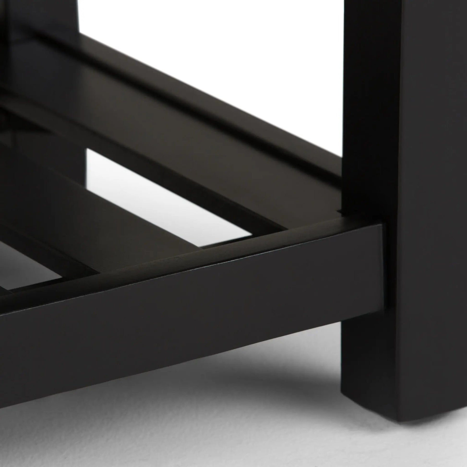 Cosmopolitan Storage Ottoman Bench with Open Bottom in black wood by Unique Piece Furniture on Tampa Home & Garden Store