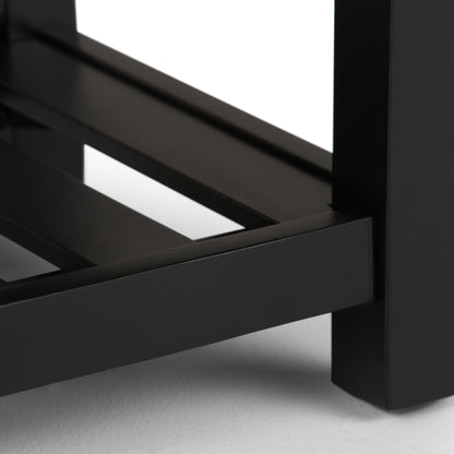 Cosmopolitan Storage Ottoman Bench with Open Bottom in black wood by Unique Piece Furniture on Tampa Home & Garden Store