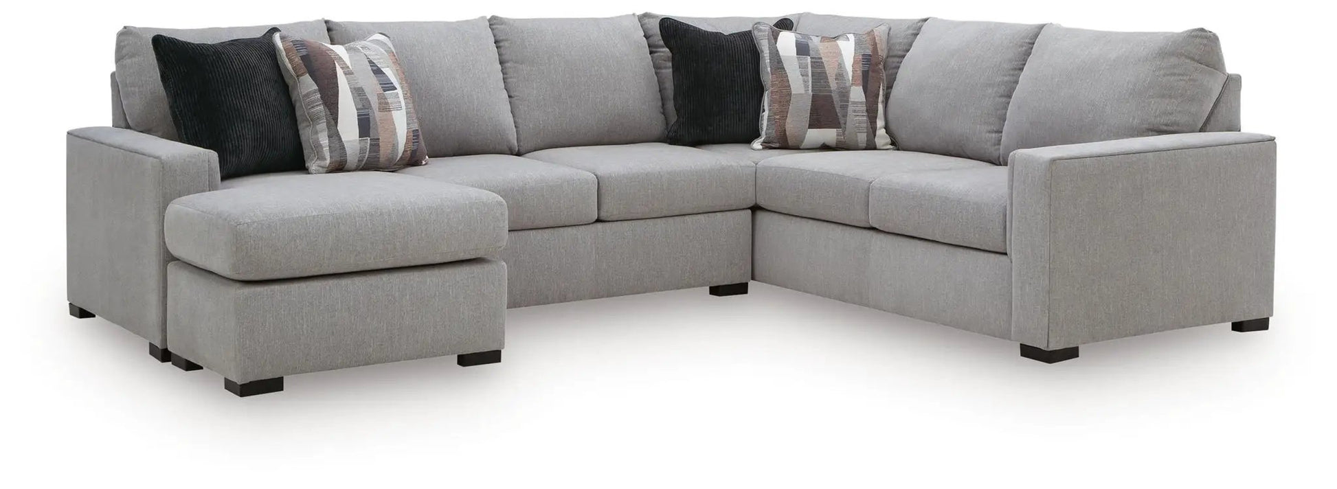 Lakepoint Sectional gray fabric, L-shaped sofa with chaise by Unique Piece Furniture on Tampa Home & Garden Store
