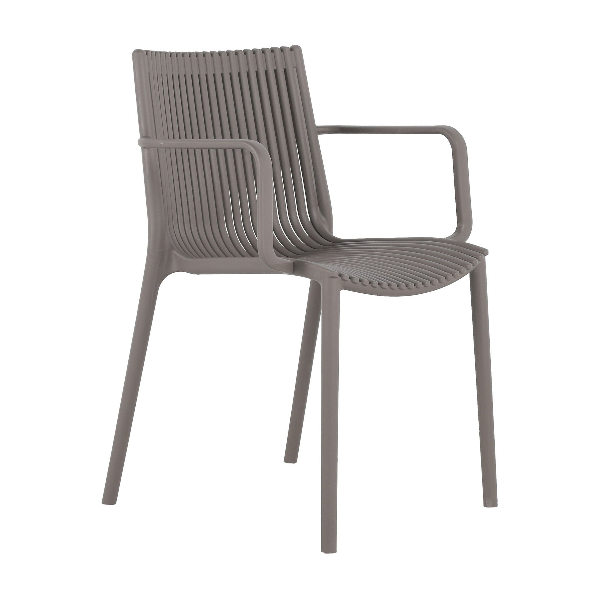 4 Piece Stackable Single Chairs gray vertical stripe design all-weather HouseOfZazla pair shown on Tampa Home & Garden Store