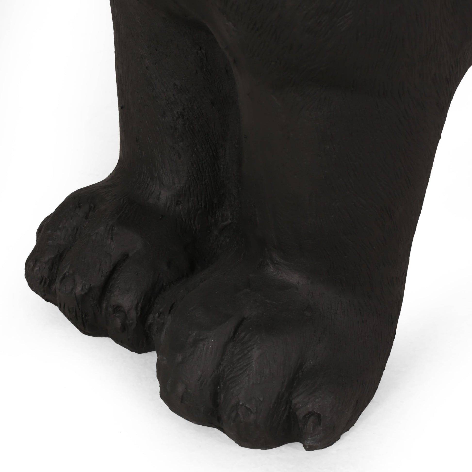 MGO Dog Bench matte black outdoor Labrador design close-up texture on Tampa Home & Garden Store