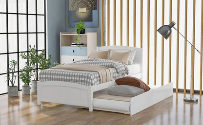Platform Bed and Headboard With Footboard Slats