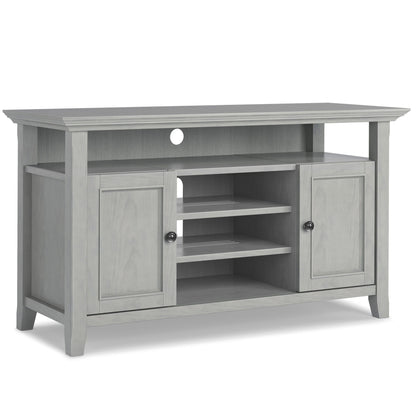 Solid Wood TV Stand with Adjustable Shelves by HouseOfZazla, gray finish entertainment center on Tampa Home & Garden Store