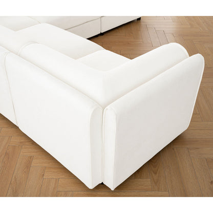 Modern Sofa with Storage and Cylindrical Backrest