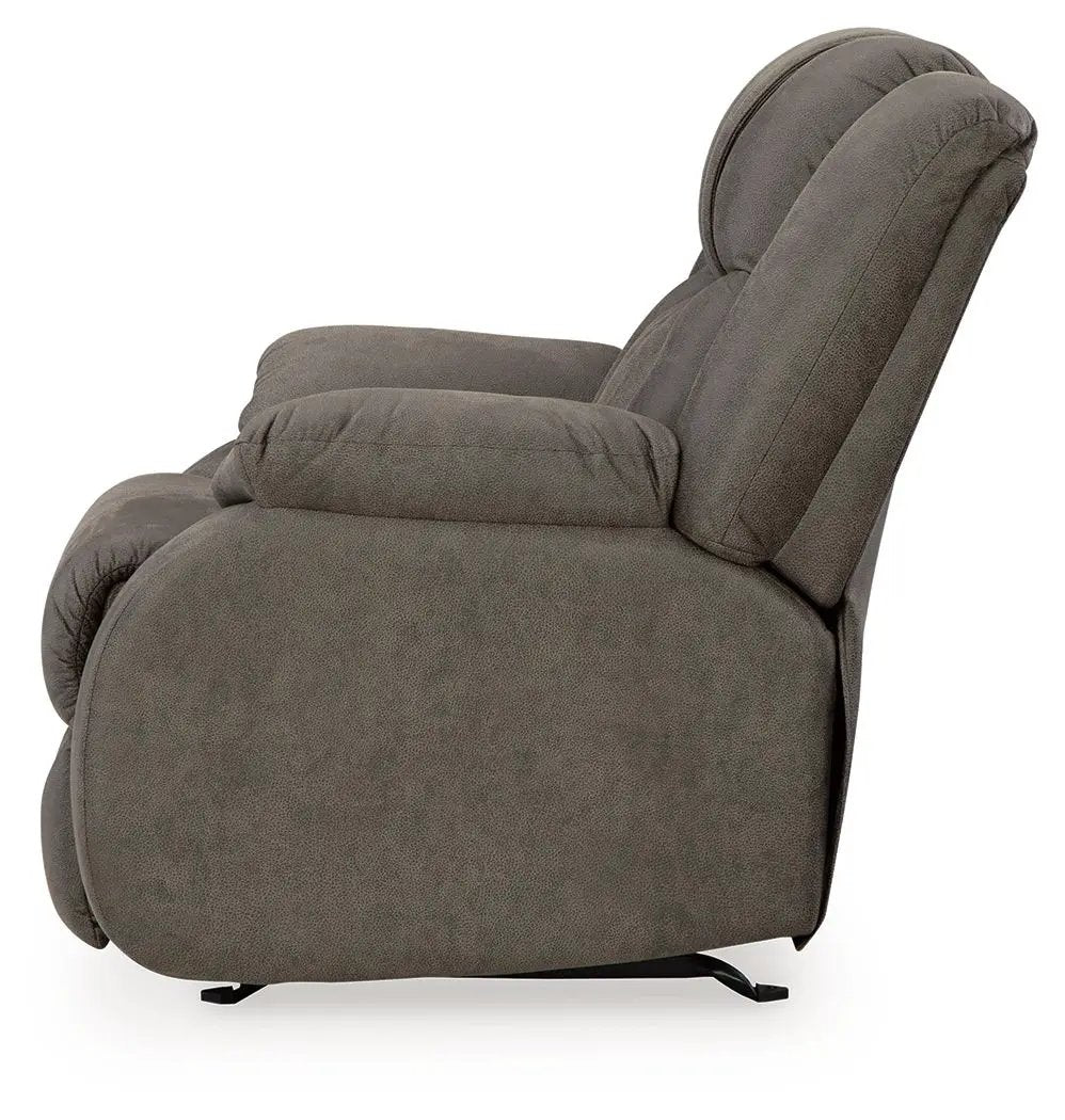 First Base Rocker Recliner gunmetal gray fabric Unique Piece Furniture on Tampa Home & Garden Store