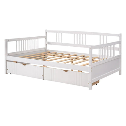 White storage daybed with underbed drawers and slatted base, Unique Piece Furniture on Tampa Home & Garden Store