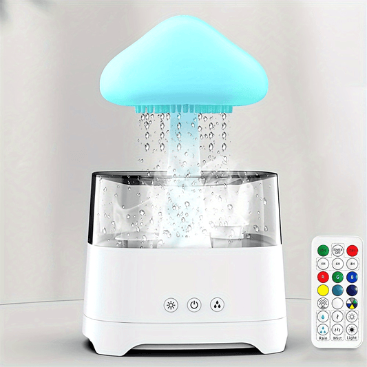 Rain Cloud Humidifier – 7-Color Aromatherapy Diffuser with Remote for Bedroom - Tampa Home & Garden Store