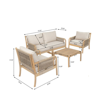 Casper Outdoor Sofa and Coffee Table Set