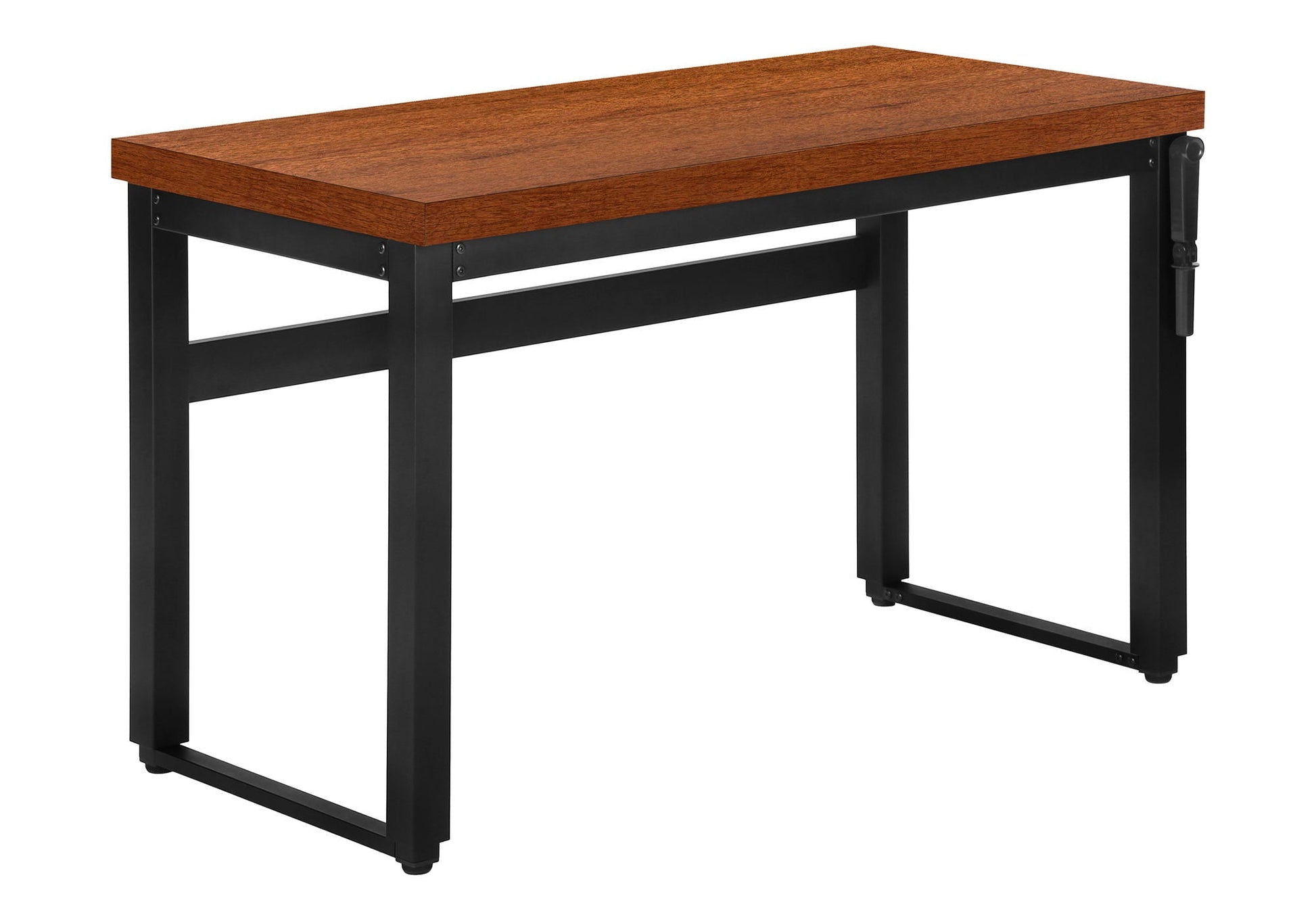 Adjustable Standing Computer Desk for Home Office with wood top, black metal frame on Tampa Home & Garden Store