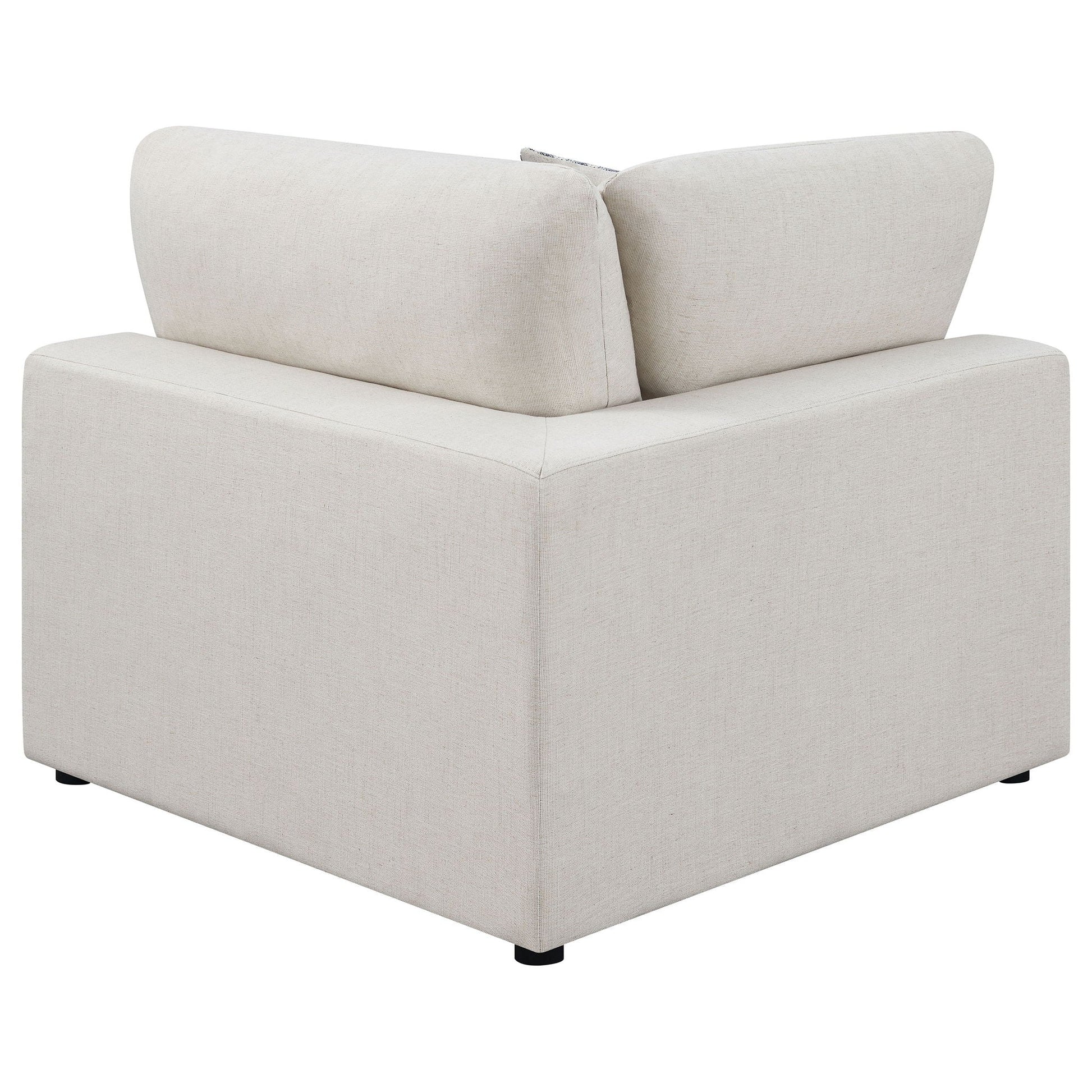 Rhette upholstered sectional 2-piece living room set in beige fabric by HouseOfZazla on Tampa Home & Garden Store