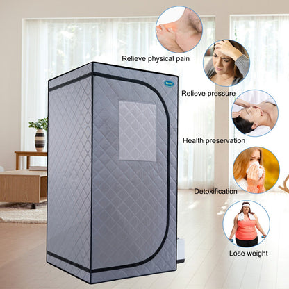 Portable Grey Mini Steam Sauna Tent and Home Spa