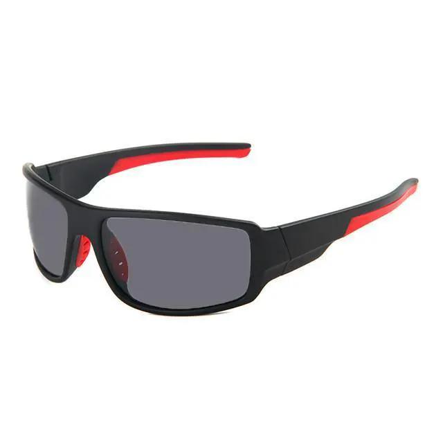 Professional Polarized Fishing Glasses, black frame, red accents, gray lenses FLIPSTYLEZLLC on Tampa Home & Garden Store