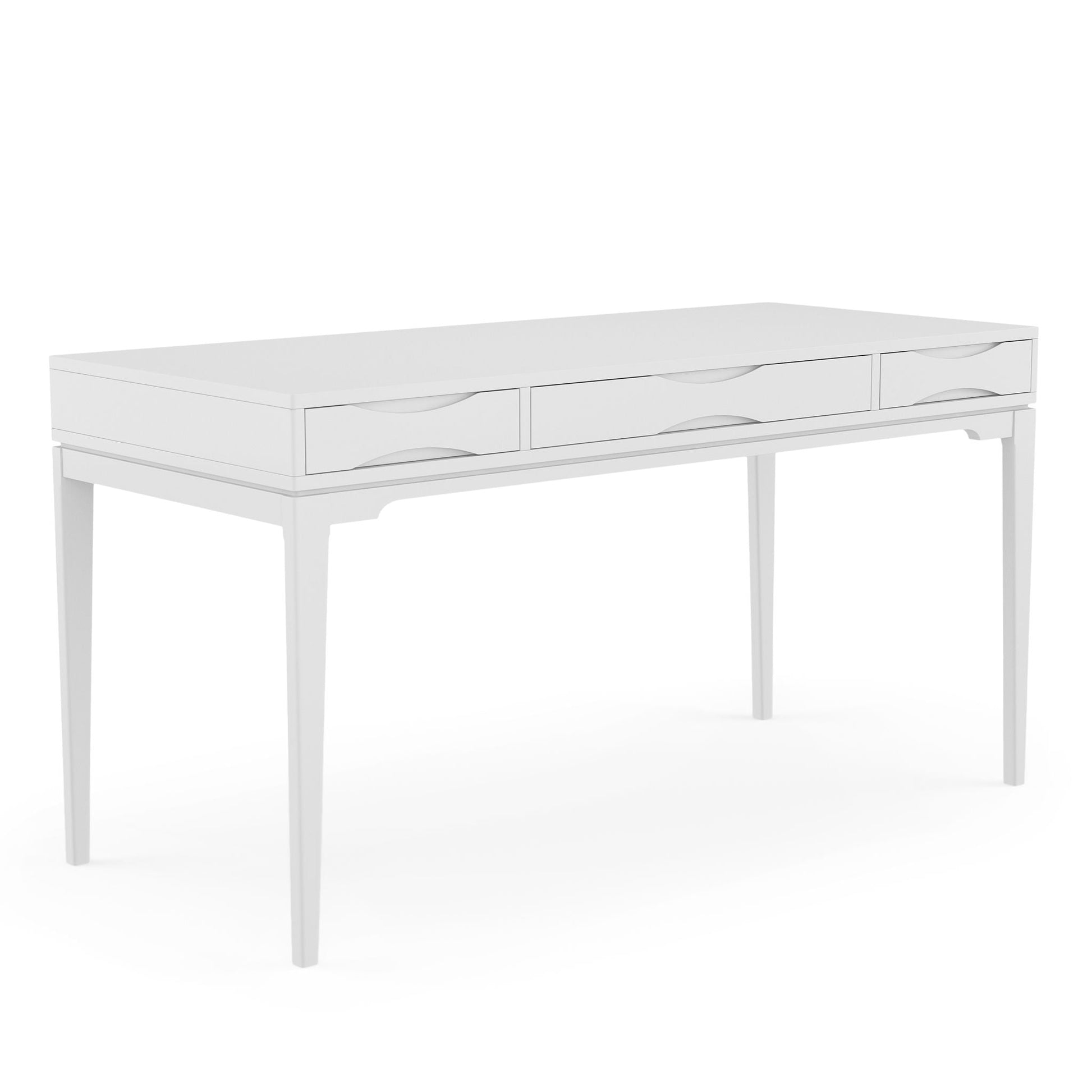 Harper Handcrafted Desk white writing desk with drawer pulls by Unique Piece Furniture on Tampa Home & Garden Store