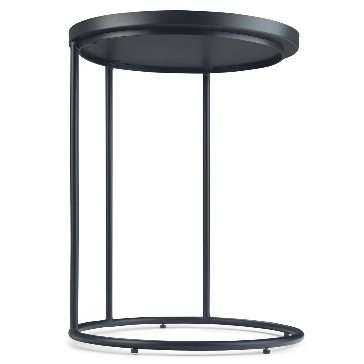 Monet black metal nesting tables set of 2 with round tops and slim legs by HouseOfZazla on Tampa Home & Garden Store